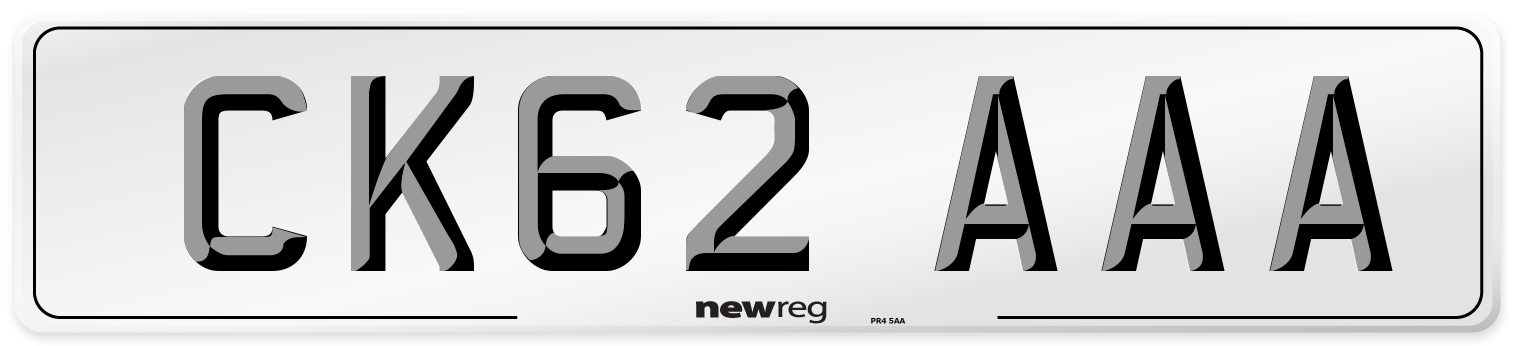 CK62 AAA Number Plate from New Reg